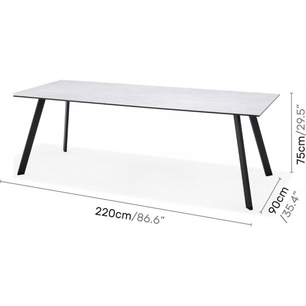 Lifestyle Garden Opal utegrupp med 220 cm långt matbord och 6 st matstolar - Grå / Rep Lifestyle Garden Opal utegrupp med 220 cm långt matbord och 6 st matstolar - Grå / Rep