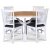 Tromsö matgrupp; runt matbord 120 cm - Vit / oljad ek med 4 st Fårö stolar med sits i grått tyg