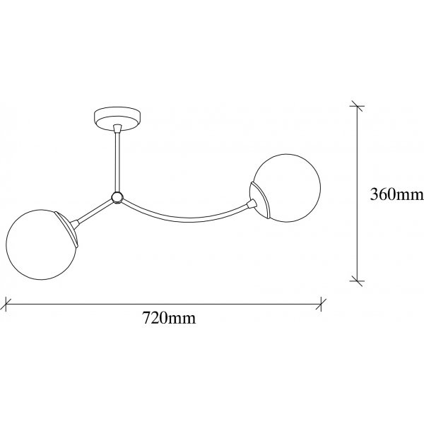Plafonnier Chromozom 1011 - Blanc/noir Plafonnier Chromozom 1011 - Blanc/noir