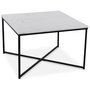 Maryland soffbord 75x75 cm - Vit kta Marmor / Svart underrede