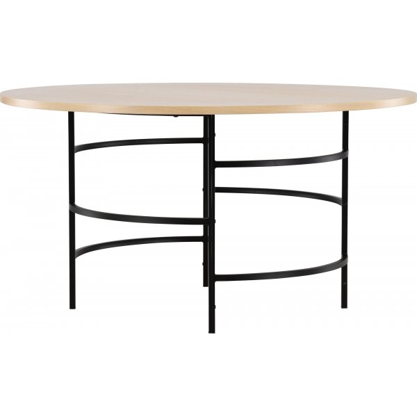 Copenhagen matbord Ø140 cm - Whitewash/svart Copenhagen matbord Ø140 cm - Whitewash/svart