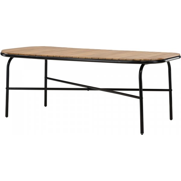 Holmbeck eettafel 200 x 90 cm - Zwart/Natuurlijk