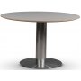 SOHO matbord 118 cm - Borstat aluminium / Perstorp ljus virrvarr