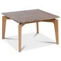 Accent soffbord 75 - Brun marmor / ek