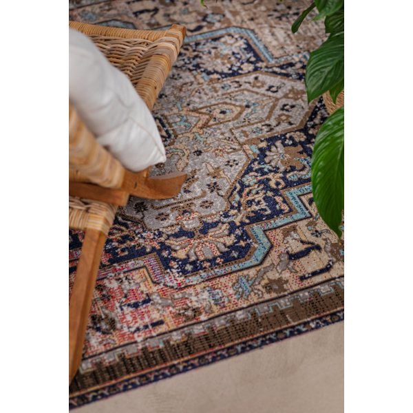 Tapis tissé plat Tibet Aztèque Multicolore Tapis tissé plat Tibet Aztèque Multicolore