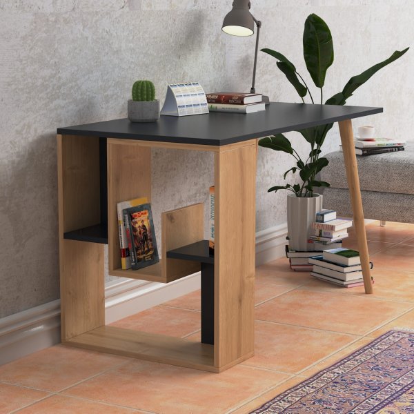 Sally skrivbord 120x60 cm - Antracit/ek Sally skrivbord 120x60 cm - Antracit/ek