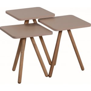 Triple batch tafel 34 x 34 cm - Cappuccino