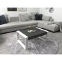 Retro soffbord 90 x 50 cm - Vit/antracit