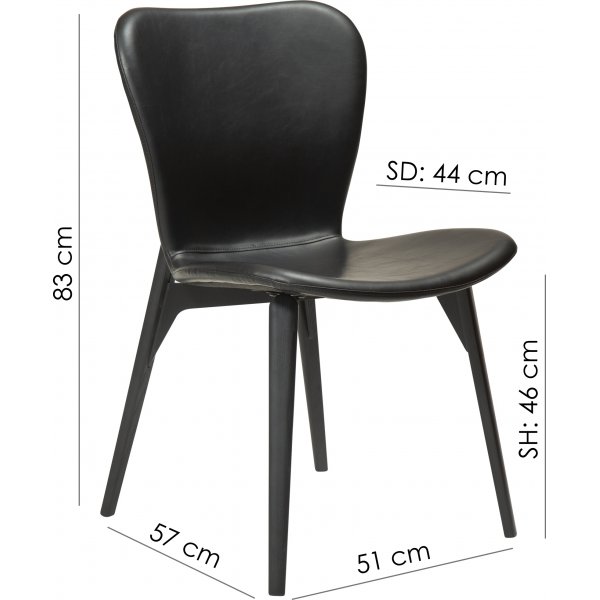 Chaise de salle à manger Paragon - PU noir Chaise de salle à manger Paragon - PU noir