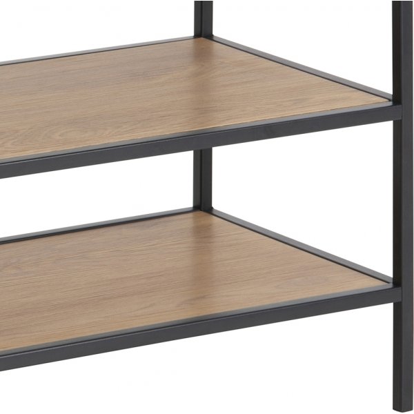 Étagère à chaussures Seaford 50 cm - Chêne/noir Étagère à chaussures Seaford 50 cm - Chêne/noir