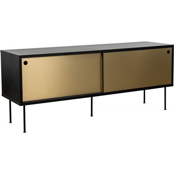 Volume TV-b�nk 132 cm - Svart/m�ssing