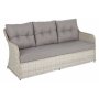 Soffgrupp Bergamo med ftljer, pallar & bord - Beige/beige melerad
