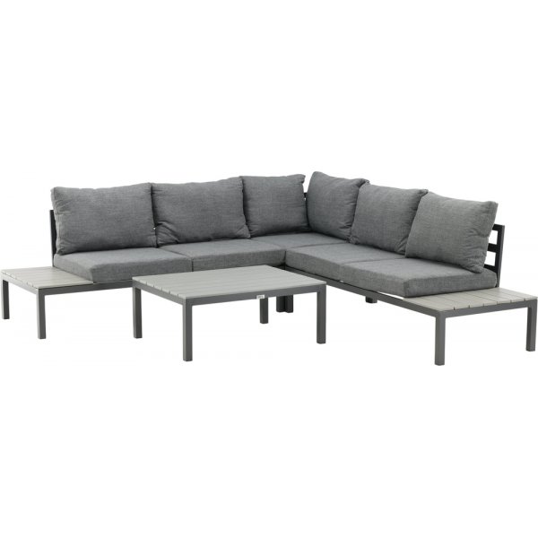 Groupe de canapés d'angle Odense - Noir/Gris Groupe de canapés d'angle Odense - Noir/Gris