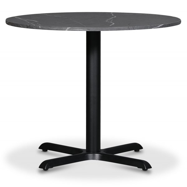 Solano matgrupp: Bord 90 cm inklusive 4 Axe stolar - Svart / Grå marmor Solano matgrupp: Bord 90 cm inklusive 4 Axe stolar - Svart / Grå marmor