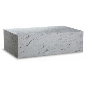 Table basse Stone 100 x 60 cm - Marbre blanc (Stratifi)