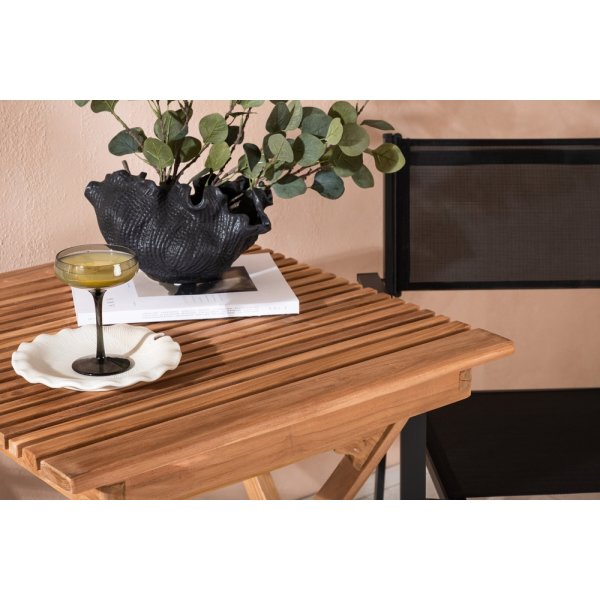 Ghana utematgrupp med 2 st Copacabana stolar - Svart/Teak