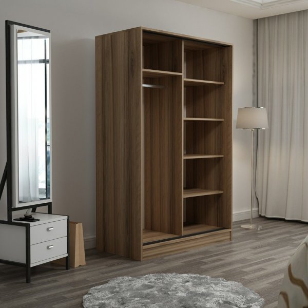 Kapusta kledingkast 120 cm - Antraciet/eiken Kapusta kledingkast 120 cm - Antraciet/eiken