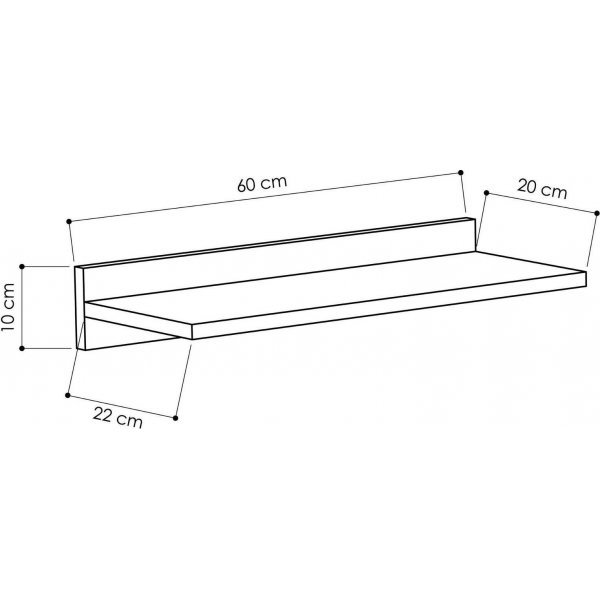 Dun vägghylla - Vit Dun vägghylla - Vit