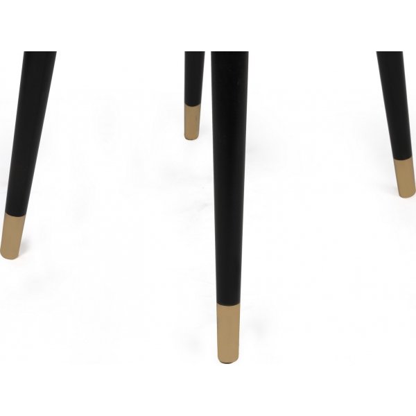 Hugo eetkamerstoelen set - Creme/zwart/goud Hugo eetkamerstoelen set - Creme/zwart/goud