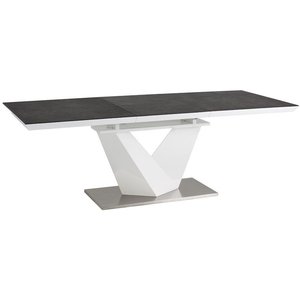 Taylor förlängningsbart matbord 85x160-220 cm - Vit/svart
