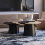 Tukum soffbord, set med 2 st 70 cm - Furu/svart