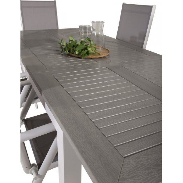 Albany utematgrupp med 6 st Break stolar - Grå/Vit Albany utematgrupp med 6 st Break stolar - Grå/Vit