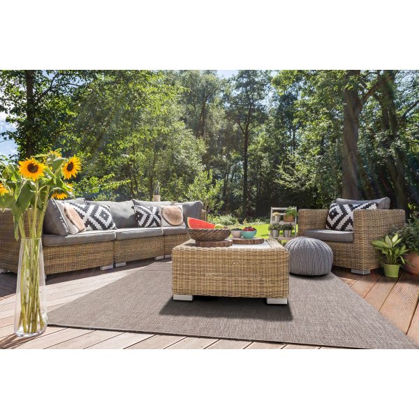 Capri platgeweven vloerkleed Linnen