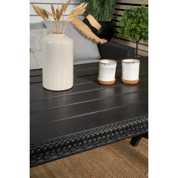 Groupe de canapés d\\\'angle en bois courbé - Noir/gris Groupe de canapés d\\\'angle en bois courbé - Noir/gris