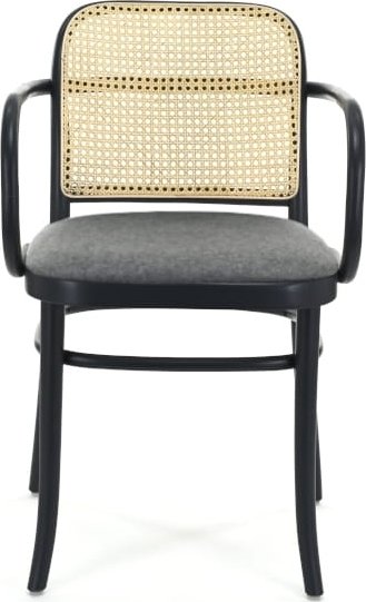 Chaise à armature No 811 avec dossier en rotin - Couleur optionnelle de l\\\'armature et du rembourrage Chaise à armature No 811 avec dossier en rotin - Couleur optionnelle de l\\\'armature et du rembourrage