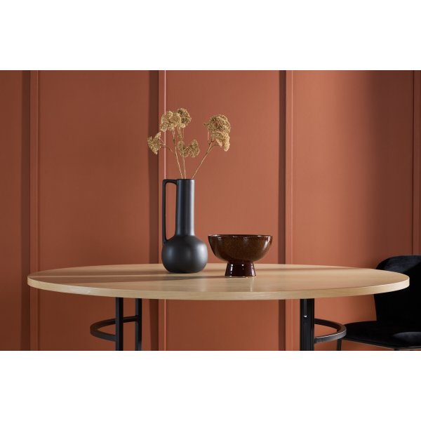 Copenhagen matbord Ø140 cm - Whitewash/svart Copenhagen matbord Ø140 cm - Whitewash/svart