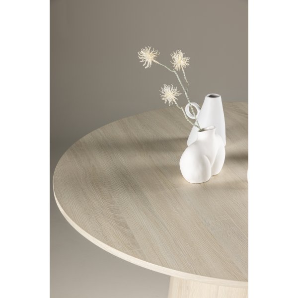 Lanzo runt matbord Ø120 cm - Vitputsad Lanzo runt matbord Ø120 cm - Vitputsad