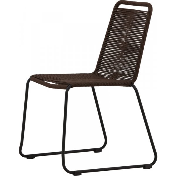 Chaise de salle à manger Lindos - Marron foncé Chaise de salle à manger Lindos - Marron foncé