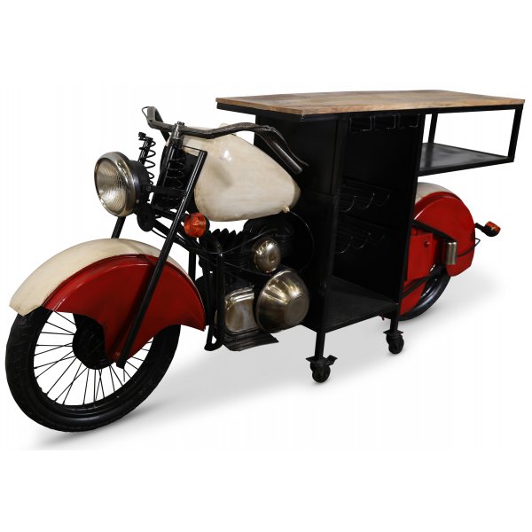 Glider motorcykel barbord/bardisk 226 x 45,7 cm - Metall/mango Glider motorcykel barbord/bardisk 226 x 45,7 cm - Metall/mango