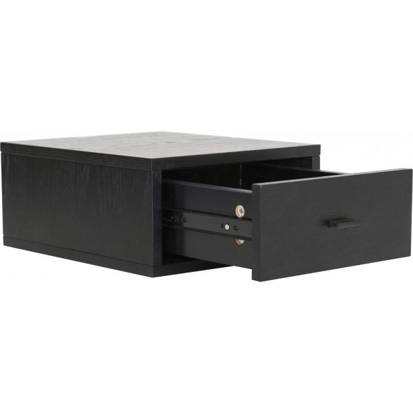 Regal nachtkastje - Zwart gelakt essenfineer