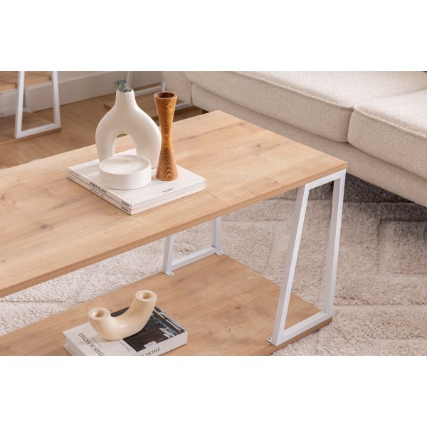 Table basse Lissa 120 x 50 cm - Chêne saphir/blanc Table basse Lissa 120 x 50 cm - Chêne saphir/blanc