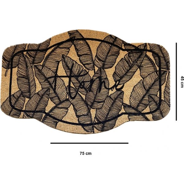 Morgen drrmatta Beige/svart - 40 x 75 cm