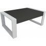 Retro soffbord 90 x 50 cm - Vit/antracit
