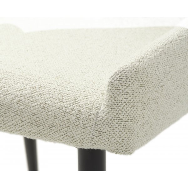 Chaise de salle  manger Boss en tissu boucl beige