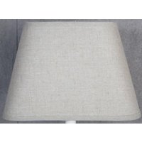 Linne oval lampskärm 24,5 cm - Grå Linne oval lampskärm 24,5 cm - Grå