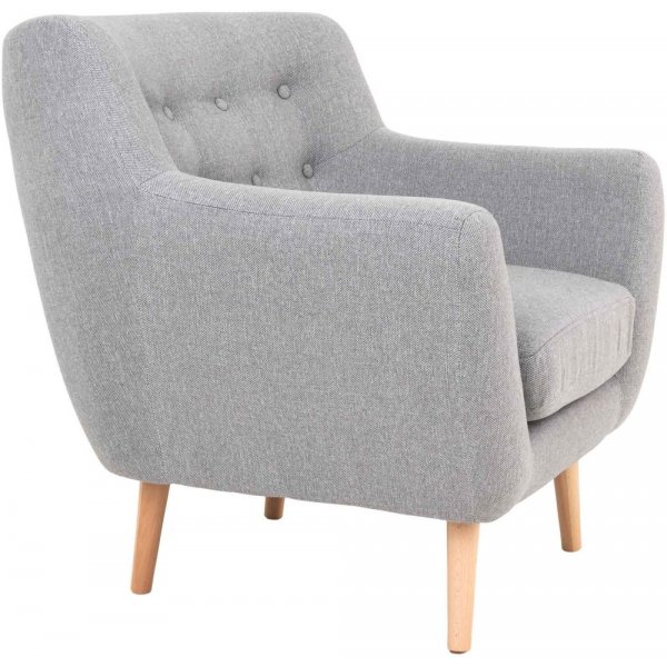 Monte Fåtölj - Ljusgrå/bok Monte Fåtölj - Ljusgrå/bok