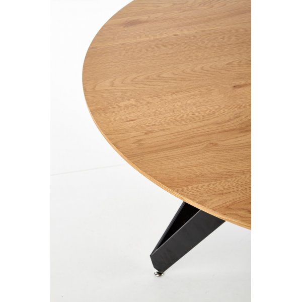Table à manger ronde Metical 120 cm - Chêne/noir Table à manger ronde Metical 120 cm - Chêne/noir