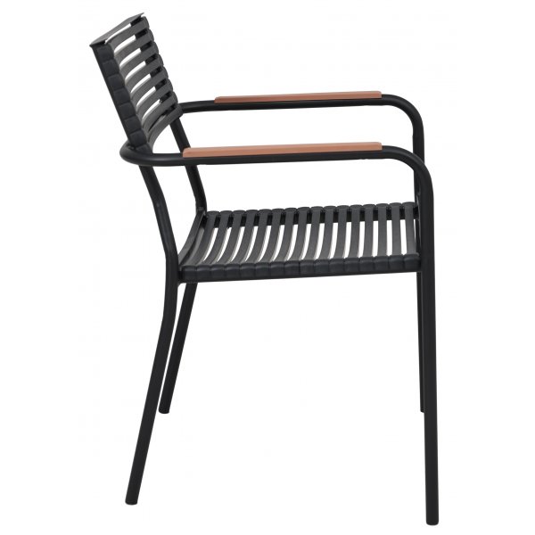 Matgrupp med 4 stolar och matbord 122 cm beige/svart - Merca/Pino