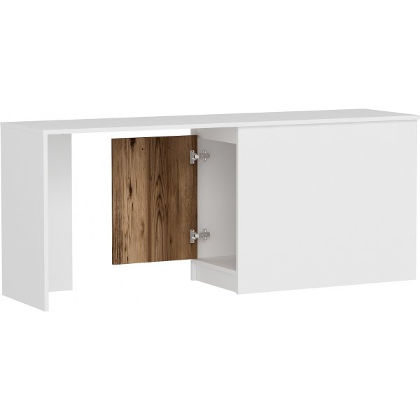 Bureau Newra 180 x 47 cm - Noyer clair/blanc Bureau Newra 180 x 47 cm - Noyer clair/blanc