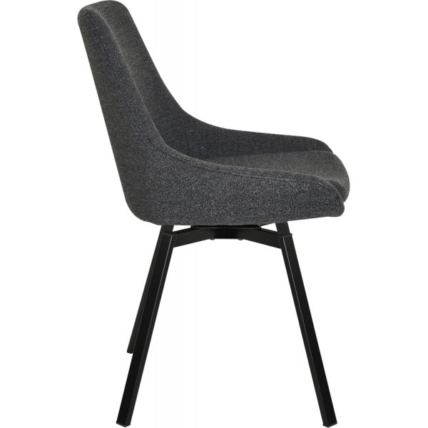 Chaise de salle à manger pivotante jumelée - Boucle noire Chaise de salle à manger pivotante jumelée - Boucle noire