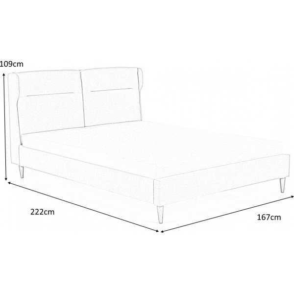 Santino grå sängram 160x200 cm Santino grå sängram 160x200 cm