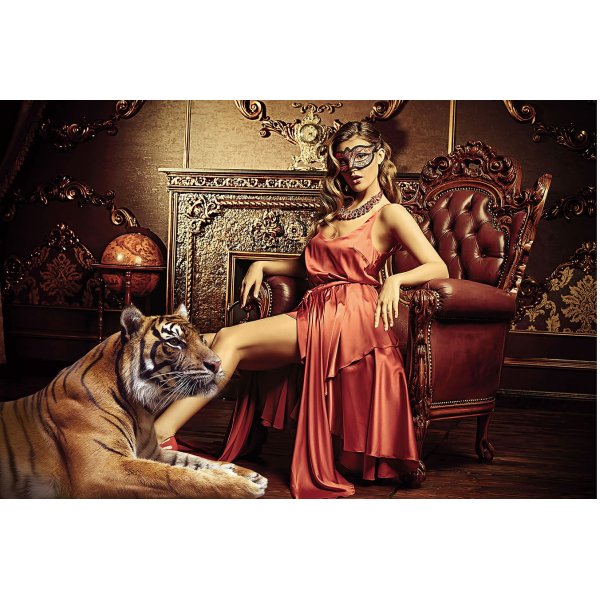 Glastavla - Red Silk - 80x120 cm
