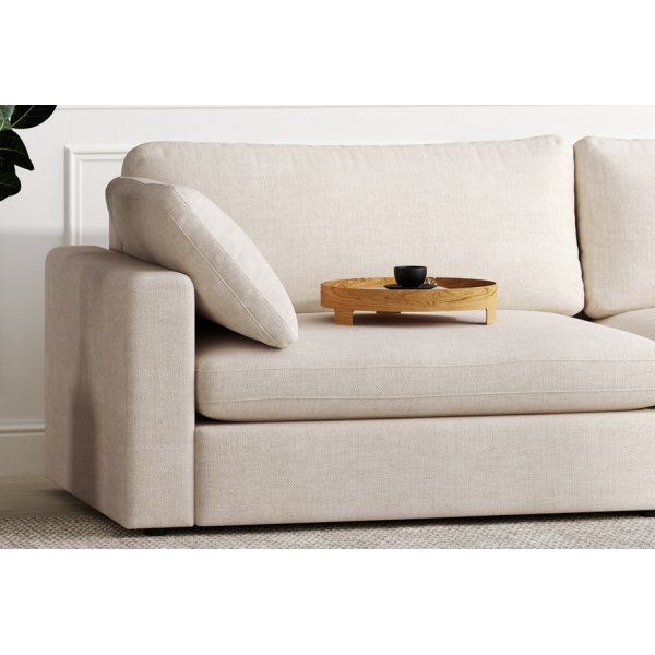 Moby 4-sits soffa 266 cm - Beige soffa + Textilrengöring för möbler Moby 4-sits soffa 266 cm - Beige soffa + Textilrengöring för möbler