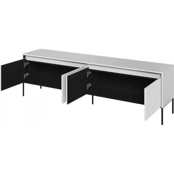 Banc média Trend L193 cm - Blanc/noir Banc média Trend L193 cm - Blanc/noir