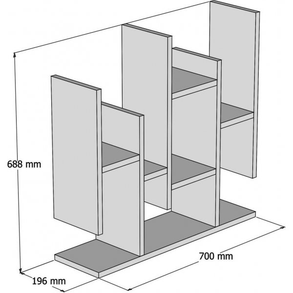 Bloemenwandplank - Walnoot