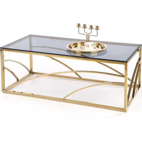 Table basse Kosmos 120 x 60 cm - Verre fumé/or Table basse Kosmos 120 x 60 cm - Verre fumé/or